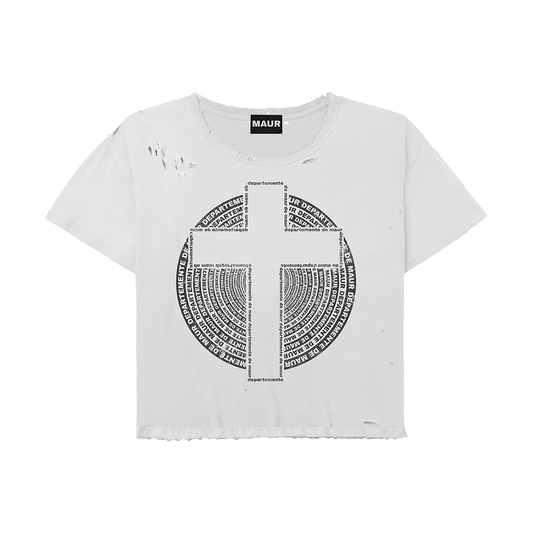 MAUR WHITE CROSS TEE