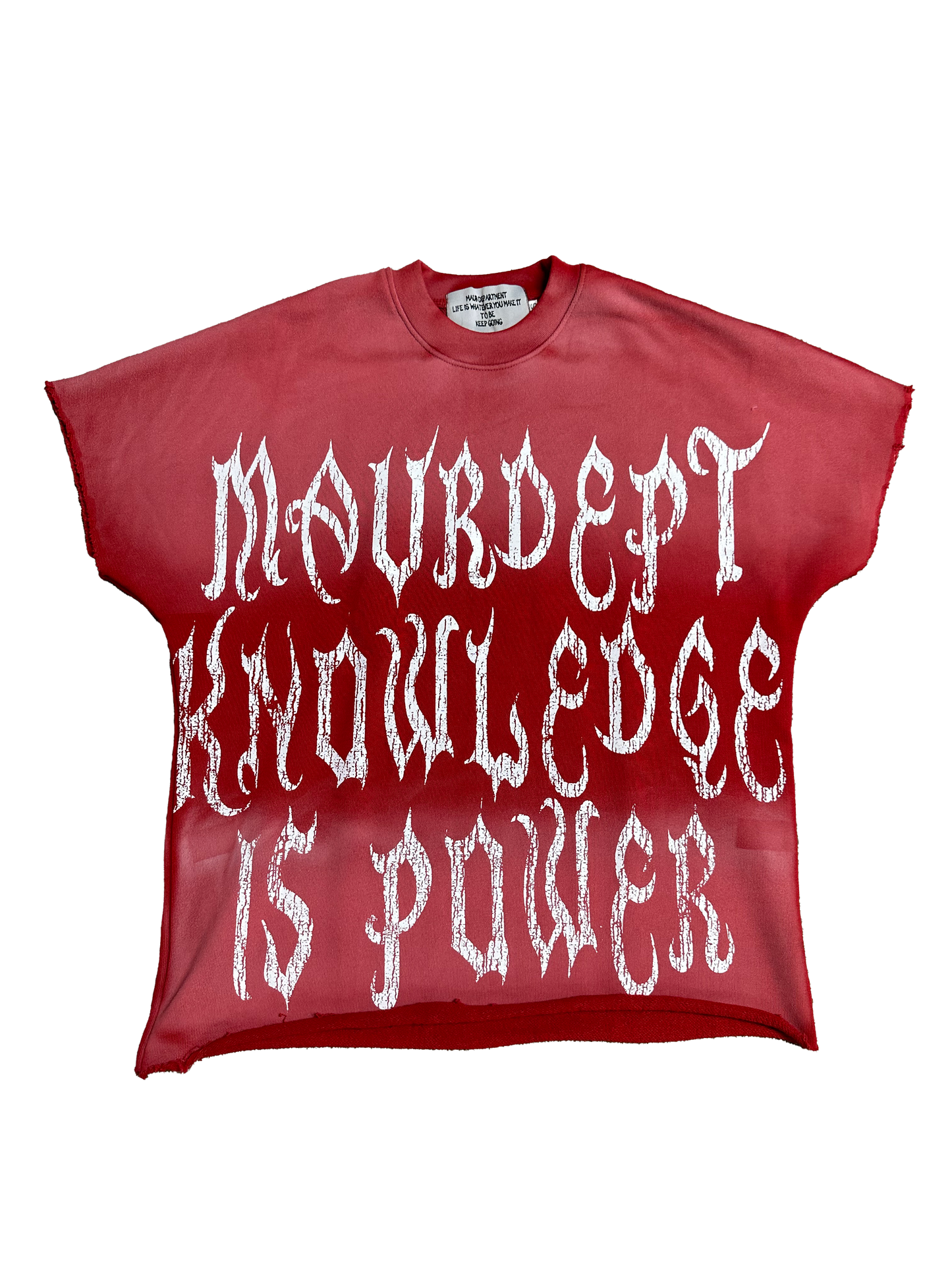 MAUR RED KNOWLEDGE IS POWER TEE