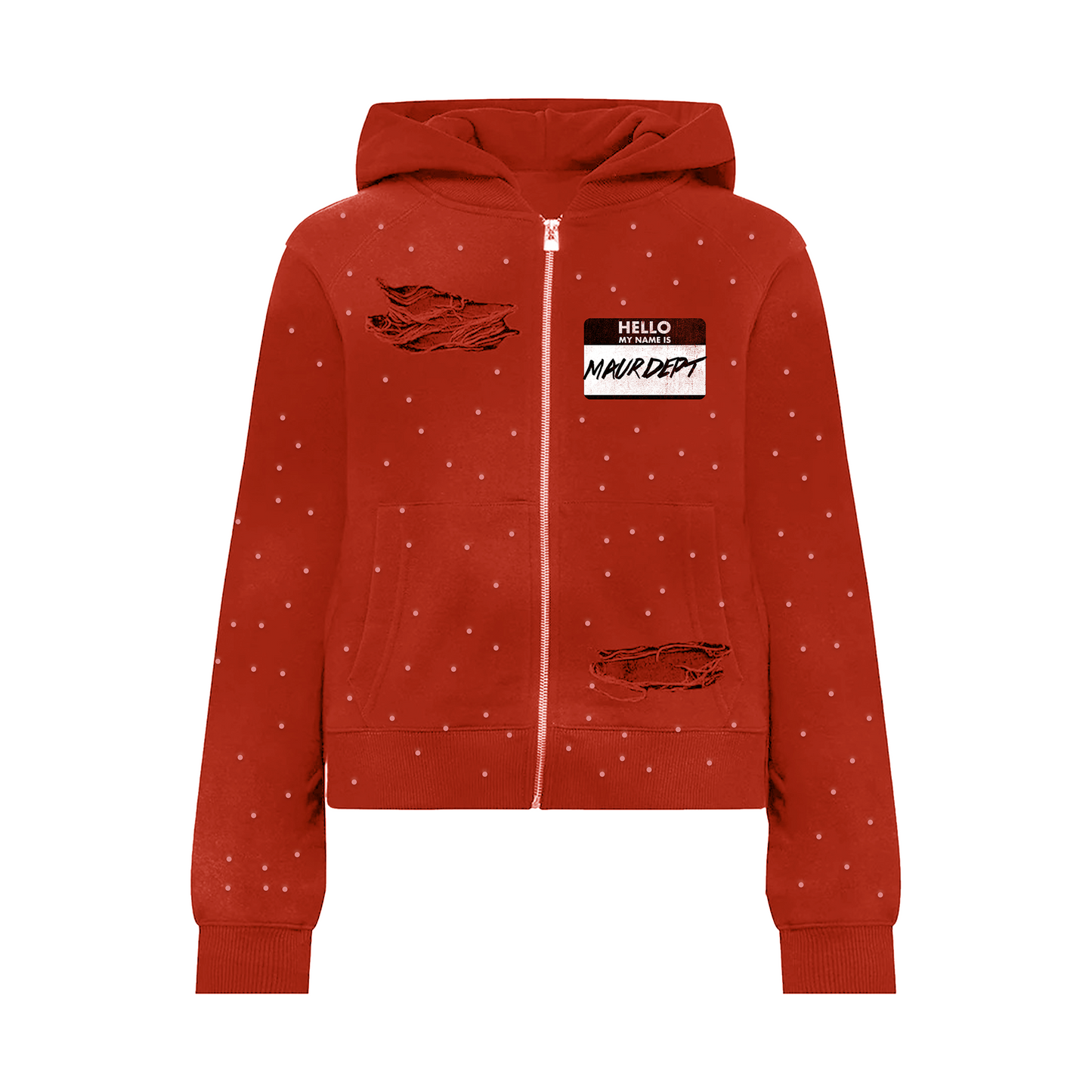 RED HELLO SWEATSUIT
